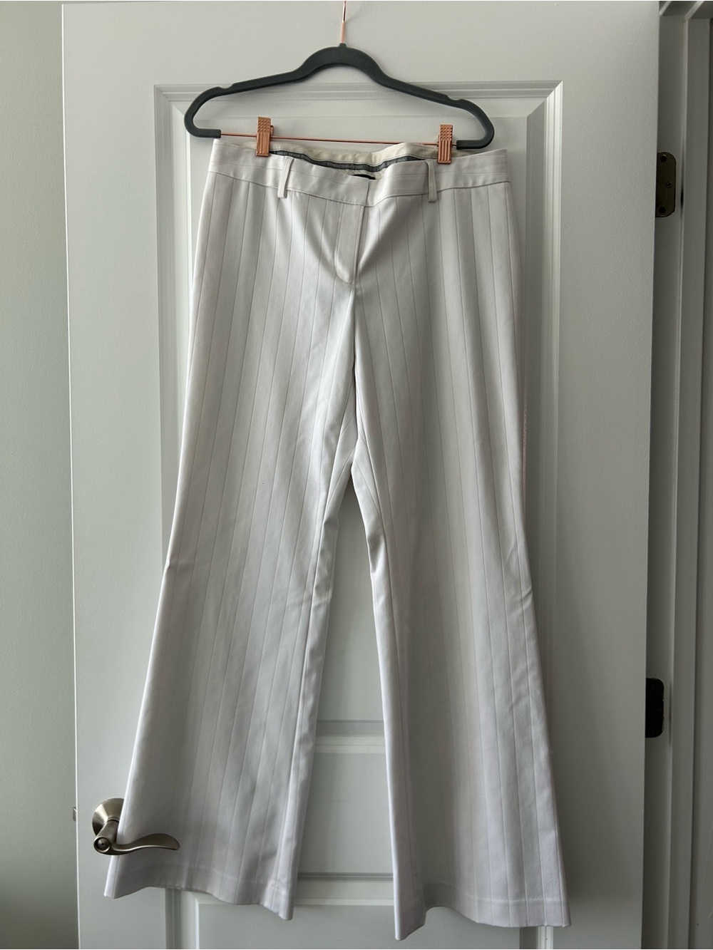 EXPRESS Fashion White Pinstripe Dress Pants